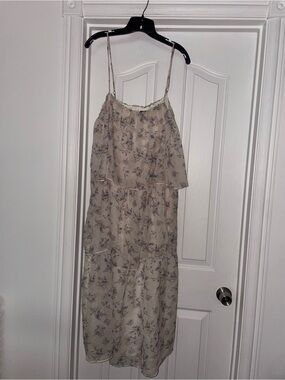 Arula Floral Cami Tiered Maxi Dress Plus Size In Beige Sz B(2X/18-20) $119